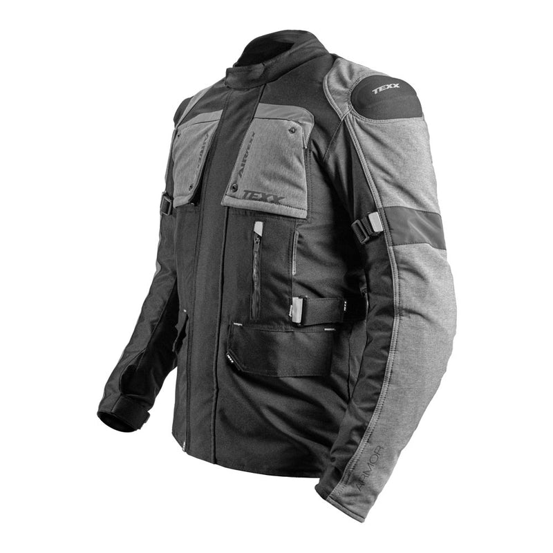 Jaqueta Motociclista Masculina Texx Armor - Preta e Cinza