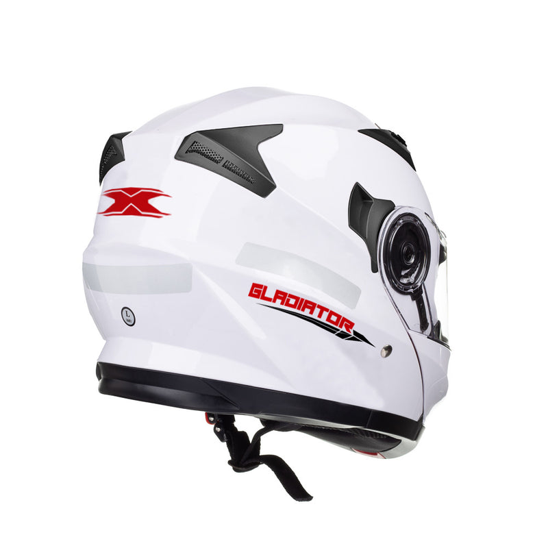 Capacete Texx Escamoteáveis Gladiator Branco - Retrátil