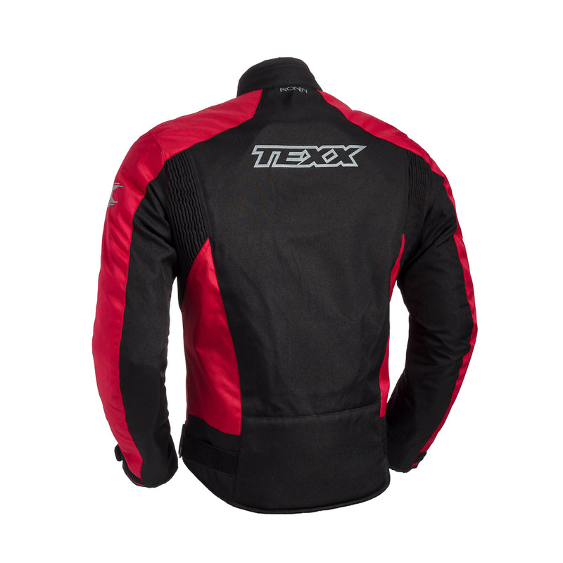 Jaqueta Motociclista Preta e Vermelha Texx Ronin - Masculina