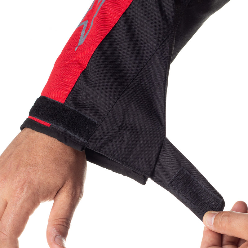 Jaqueta Motociclista Preta e Vermelha Texx Ronin - Masculina