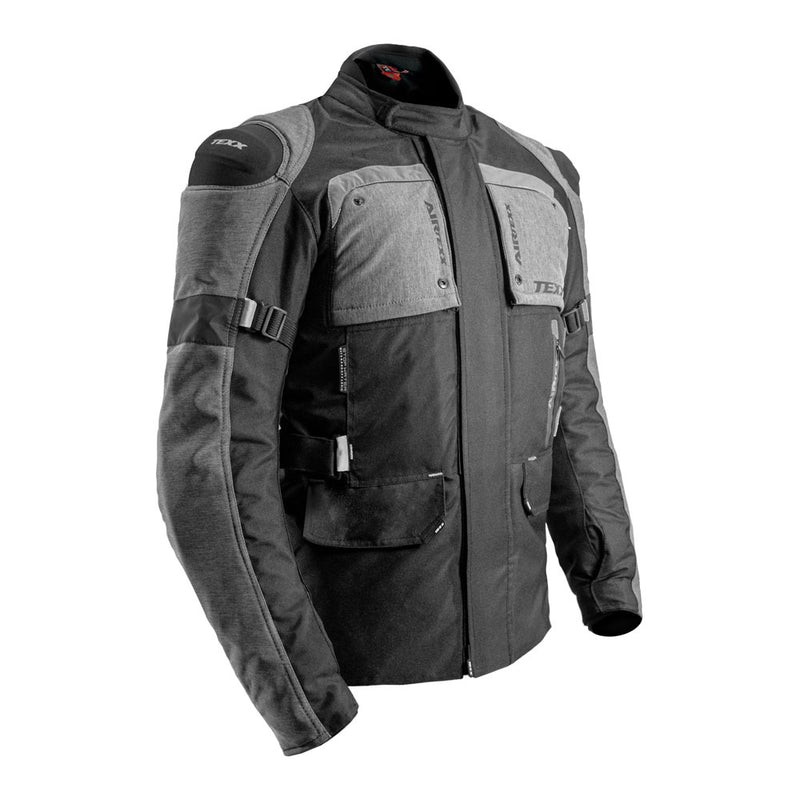 Jaqueta Motociclista Masculina Texx Armor - Preta e Cinza