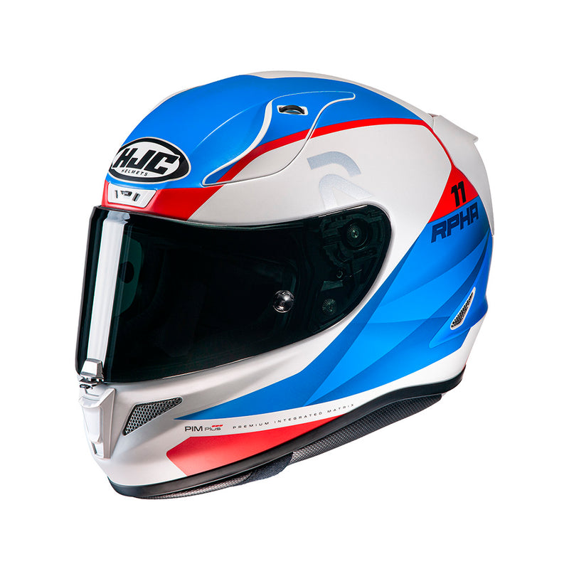 Capacete Hjc Rpha 11 Texen Branco Azul E Vermelho